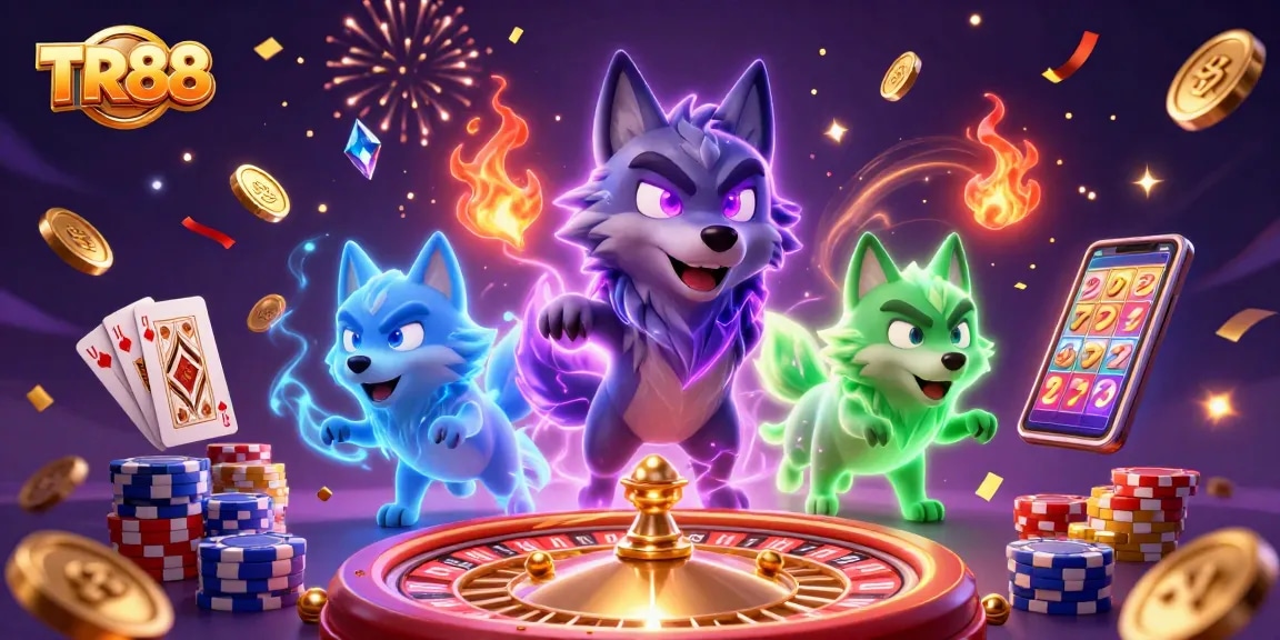 Win big at TR88 with exciting games and vibrant casino elements in 3D artistry.