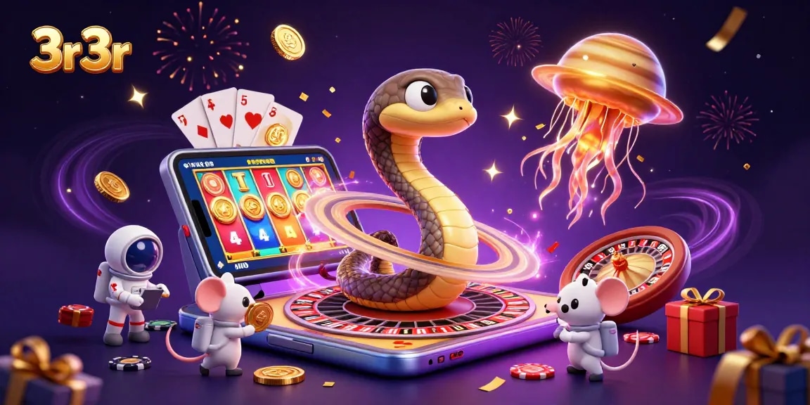Engage with 3r 3r gaming through vibrant cosmic elements, showcasing excitement and bonuses.
